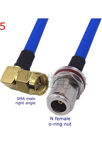 Tip5-1 Adet Tarzı 15CM RG402 Koaksiyel Kablo L16 N Sma Erkek Dişi Konnektör Sma N Sağ Açı Kıvrım Için RG402 Yüksek Frekans Mavi 50OHM RG141 (Yurt Dışından)