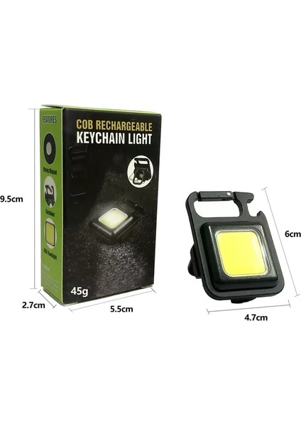 1 Parça USB Şarj Edilebilir Anahtar Işıklar, Mini LED Çalışma Lambaları Taşınabilir Cep Fenerleri, Açık Kamp Cob Gece Işıkları (Yurt Dışından)