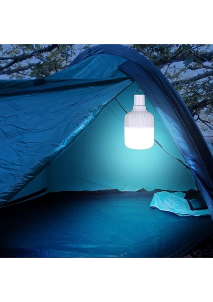 60W Taşınabilir Çadır Lambası Pil Fener Barbekü Kamp Işık Açık Ampul USB Şarj Edilebilir LED Acil Durum Işıkları Veranda Sundurma Bahçe Için (Yurt Dışından)