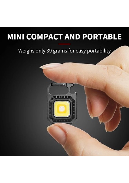 Ben Mini LED El Feneri Taşınabilir Çalışma Işığı Cep Anahtarlıklar El Feneri USB Şarj Edilebilir Açık Kamp Küçük Işıklar Tirbuşon (Yurt Dışından) modelleri