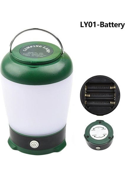 LY01-PIL LED Kamp Işık El Feneri Şarj Edilebilir Fener Açık Çadır Lambası Taşınabilir Fenerler Acil Sıcak ve Beyaz Işık Barbekü Için (Yurt Dışından)