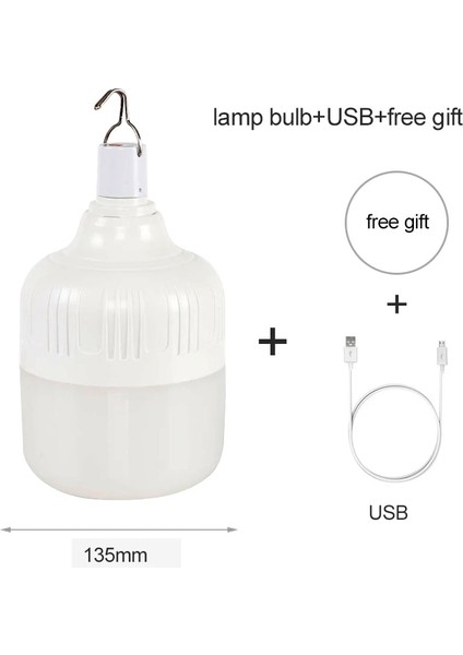 650W Yüksek Güç 650 W Acil Durum Lambası Ampul 5VDC USB Şarj Edilebilir Fener Açık Taşınabilir Çadır Aydınlatma Kamp, Gece Pazarı (Yurt Dışından)