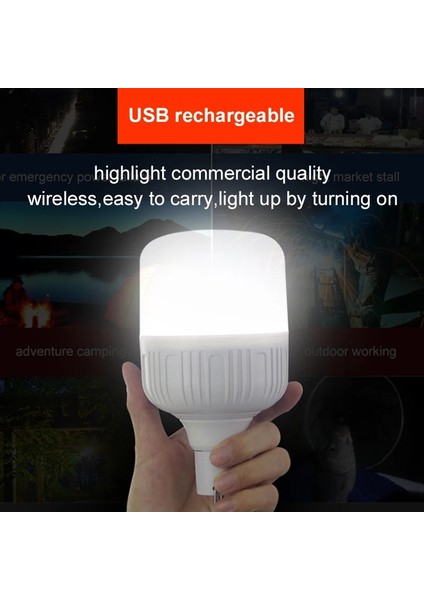 650W Yüksek Güç 650 W Acil Durum Lambası Ampul 5VDC USB Şarj Edilebilir Fener Açık Taşınabilir Çadır Aydınlatma Kamp, Gece Pazarı (Yurt Dışından) fiyatları