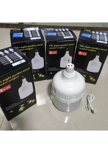 650W Yüksek Güç 650 W Acil Durum Lambası Ampul 5VDC USB Şarj Edilebilir Fener Açık Taşınabilir Çadır Aydınlatma Kamp, Gece Pazarı (Yurt Dışından) indirimleri