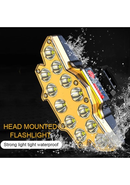 T165-B Süper Parlak LED Far USB Şarj Edilebilir Ön Işık Taşınabilir Su Geçirmez Far Balıkçılık Aksesuarları Kamp Yürüyüş Alet Lambası (Yurt Dışından) modelleri