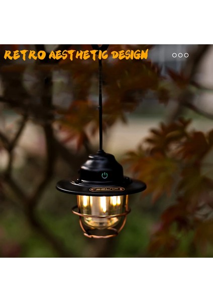 Siyah Mini Retro Metal Avize Sıcak Işık LED Kamp Işığı Şarj Edilebilir Işık Açık Çadır Işığı (Yurt Dışından) fırsatları
