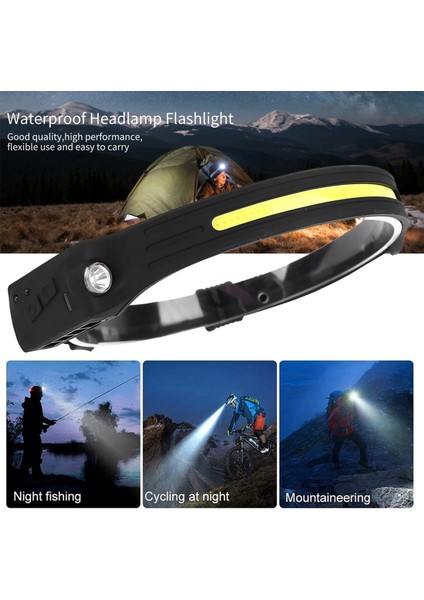 4 Adet Tarzı Değiştirilebilir 1-Ob LED Far Sensörü Far Su Geçirmez Torch Kafa Lambası USB Şarj Edilebilir 4 Aydınlatma Modu Çalışma Işığı Kafa Lambası Torch (Yurt Dışından) modelleri