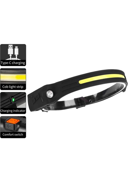 4 Adet Tarzı Değiştirilebilir 1-Ob LED Far Sensörü Far Su Geçirmez Torch Kafa Lambası USB Şarj Edilebilir 4 Aydınlatma Modu Çalışma Işığı Kafa Lambası Torch (Yurt Dışından) indirimleri