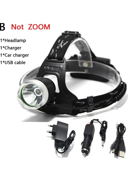 B 5000 Lümen Xm-L T6 Zumlanabilir LED Far Avcılık Başkanı Işık Lambası 3 Modu Açık Zoom Kafa Lambası Yüksek Güç LED Far (Yurt Dışından)