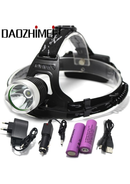 B 5000 Lümen Xm-L T6 Zumlanabilir LED Far Avcılık Başkanı Işık Lambası 3 Modu Açık Zoom Kafa Lambası Yüksek Güç LED Far (Yurt Dışından)