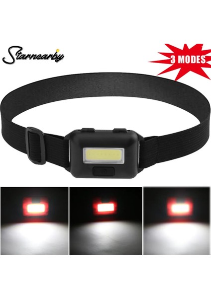 No.3 Boyutu Mini Farlar Taşınabilir Cob LED Farlar Su Geçirmez Kafa Ön Işık Kamp Far 3 Anahtar Modu ile Kafa El Feneri Torch (Yurt Dışından) fiyatları