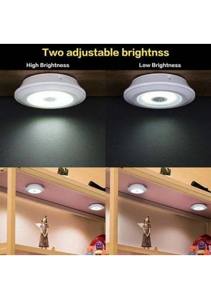 Beyaz Stil Rgb LED Gardırop Işık Cob 5 W Ayarlanabilir Uzaktan Kumanda Düğmesi Vitrin Lambası Merdiven Mutfak Banyo Dolap Gece Lambası (Yurt Dışından)