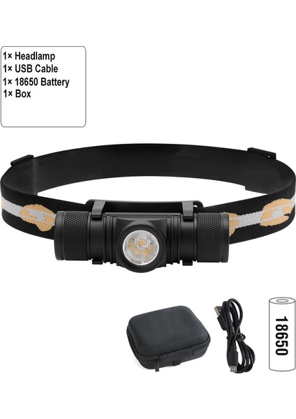 Sarı Stil Kırmızı Boruit LED Mini Far Güçlü 1000LM Far Şarj Edilebilir Kafa Su Geçirmez El Feneri Kamp Avcılık Aydınlatma (Yurt Dışından)