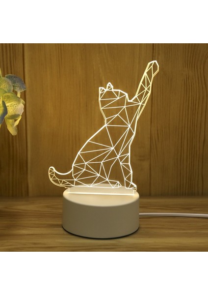 Ayı Çocuklar Gece Lambası 3D USB LED Işık Baykuş Masa Lambası Yatak Odası Dekorasyon Kalp Ayı Gece Lambası Çocuklar Için Gril Odası Deco Noel Hediyesi (Yurt Dışından)
