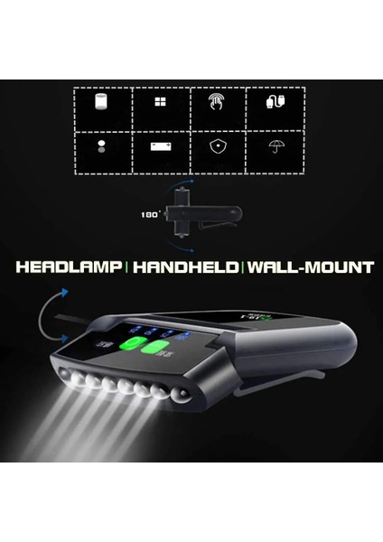 Bk Şarj Edilebilir Far Indüksiyon Klip Kap Lambası Süper Parlak LED El Feneri Su Geçirmez Gece Balıkçılık Kamp Işık Outdoorproduct (Yurt Dışından) fırsatları