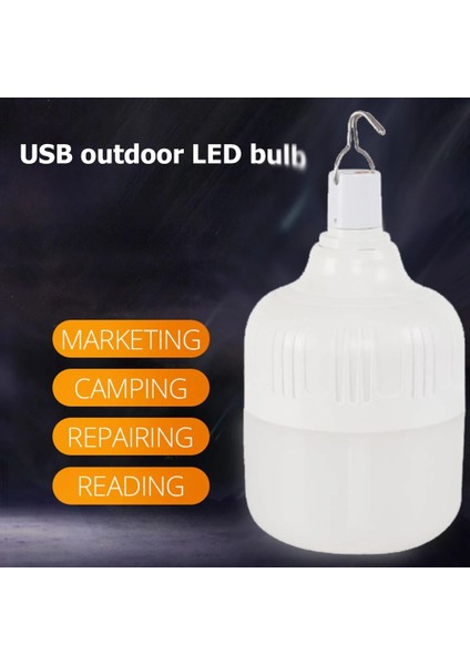2 Adet 200 W Kamp Işık USB Şarj Edilebilir LED Ampul 5 Aydınlatma Modu Asılı Çadır Işığı Taşınabilir Acil Ampul Bahçe Için Açık Hava Aydınlatması (Yurt Dışından) modelleri