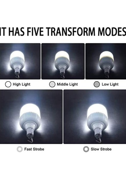 60W 200 W Taşınabilir Acil Durum Işıkları LED Lamba Şarj Edilebilir Işık Mobil Çadır Lambası Fener Kanca ile Kamp Bahçe Aydınlatması Için (Yurt Dışından) modelleri