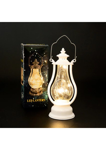 Beyaz Mini Vintage Asılı Fenerler Pil ile Sıcak Işık LED Kamp Fener Açık Kamp Işık Için Hafif Çadır Işık (Yurt Dışından)