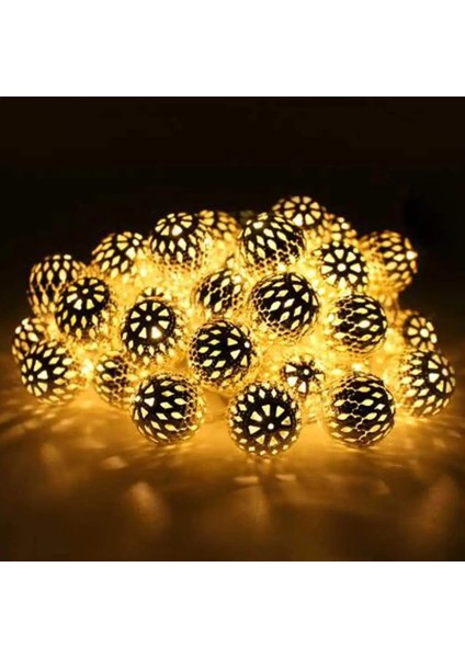 USB Stili Çok Renkli LED Küre Dize Işıklar Dekoratif Fas Orb Gümüş Metal Toplar Pil USB Noel Için Kapalı Açık Dekorasyon Powered (Yurt Dışından) modelleri