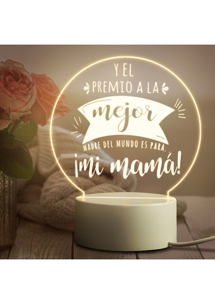 WYF670S Stili WYF671S Anne Için Uygun Hediye LED Gece Lambası Doğum Günü Anneler Hediyesi Pratik Kişiselleştirilmiş Masa Başucu Sıcak Lamba Dekor Için Oda (Yurt Dışından)
