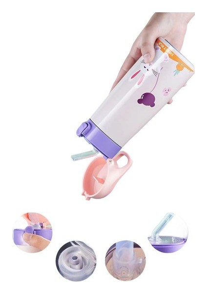 350ML Bpa Içermeyen Paslanmaz Çelik Içecek Şişesi Çocuk Su Şişesi Pipetli (Yurt Dışından) fırsatları