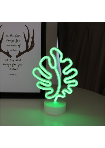 Yaprak Neon Işık Parti LED Flamingo Ananas Renkli Pembe LED Gece Lambası Yatak Odası Dekoru Neon Burcu Duvar Kağıdı Noel Neon Ampul (Yurt Dışından)