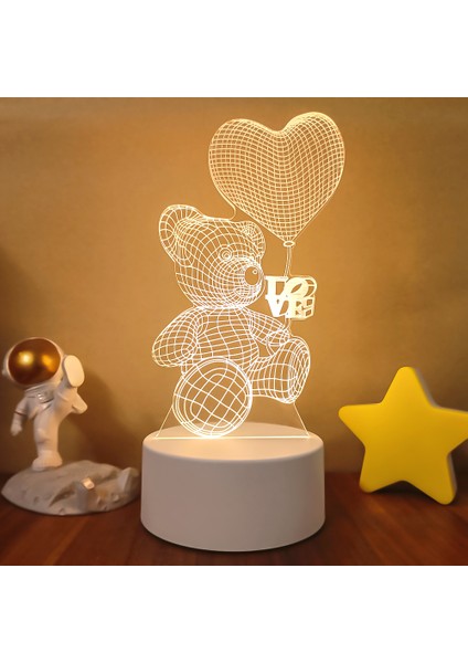 No.26 Boyutu Sololandor 3D LED Lamba Yaratıcı 3D LED Gece Işıkları Yenilik Illusion Gece Lambası 3D Illusion Masa Lambası Ev Dekoratif Işık (Yurt Dışından)