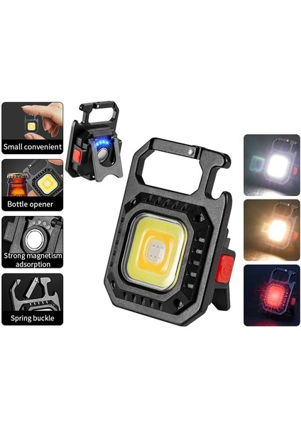 C Mini LED El Feneri Taşınabilir Çalışma Işığı Cep Anahtarlıklar El Feneri USB Şarj Edilebilir Açık Kamp Küçük Işıklar Tirbuşon (Yurt Dışından) fiyatları