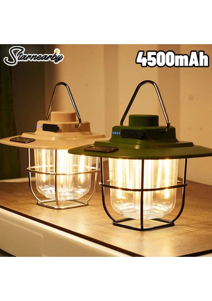 Yeşil Retro Kamp Feneri LED Kamp Işığı Kademesiz Kısılabilir Asılı Çadır Lambası Açık Güç Bankası Için Su Geçirmez Acil Durum Işığı (Yurt Dışından) fiyatları