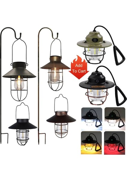 C Mini Retro Metal Avize Sıcak Işık LED Kamp Işığı Şarj Edilebilir Işık Açık Çadır Işığı (Yurt Dışından) modelleri