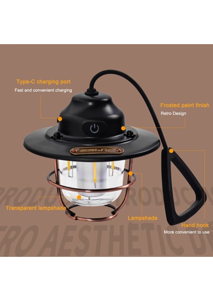 C Mini Retro Metal Avize Sıcak Işık LED Kamp Işığı Şarj Edilebilir Işık Açık Çadır Işığı (Yurt Dışından) indirimleri