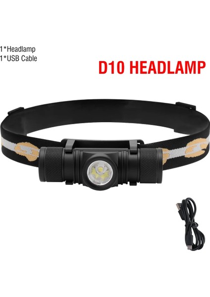 HP300 Tarzı D10 Boruit LED Mini Far Yüksek Powelm Far Şarj Edilebilir Kafa Torch Kamp Avcılık Açık Su Geçirmez El Feneri (Yurt Dışından)