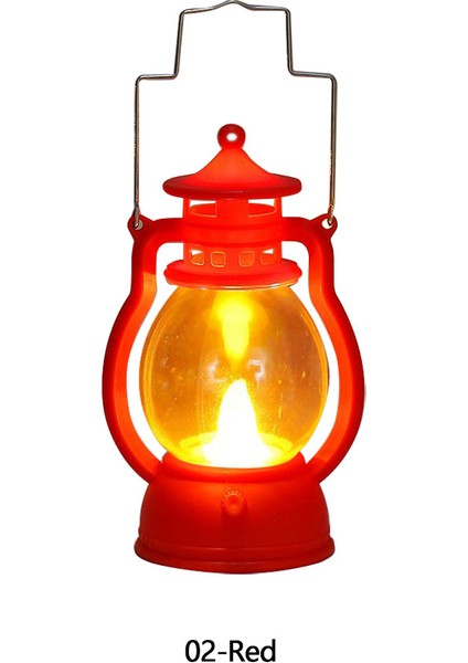 02-Kırmızı Vintage Gece Lambası LED Ampul Gece Lambası Retro Yatak Odası Başucu Işık Dahil Pil Eıd Mubarak Ev Ramazan Süslemeleri (Yurt Dışından)