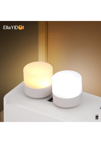 2 Adet Tarzı Beyaz Tak LED Gece Işıkları Mini USB Işık Göz Koruması Kitap Okuma Işığı Masa Lambası Güç Bankası Pc Dizüstü Dizüstü Soket (Yurt Dışından)