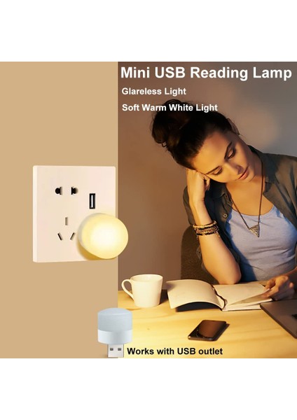 2 Adet Tarzı Beyaz Tak LED Gece Işıkları Mini USB Işık Göz Koruması Kitap Okuma Işığı Masa Lambası Güç Bankası Pc Dizüstü Dizüstü Soket (Yurt Dışından) modelleri