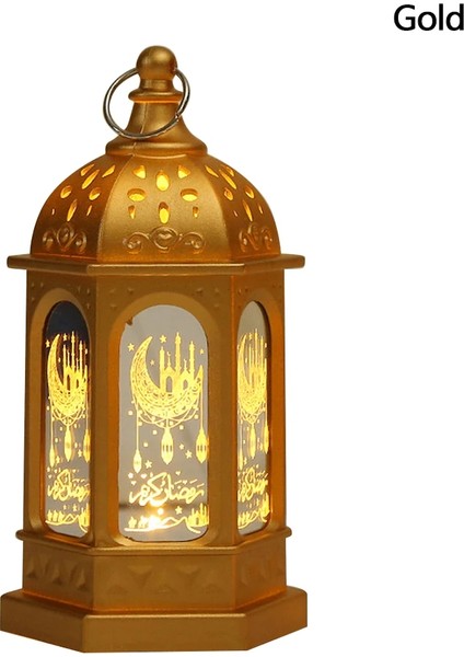 Altın Vintage Gece Lambası LED Ampul Gece Lambası Retro Yatak Odası Başucu Işık Dahil Pil Eıd Mubarak Ev Ramazan Süslemeleri (Yurt Dışından)