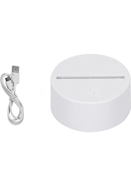 Dokunmatik Beyaz Akrilik LED Gece Lambası USB 3D Masa Lambası Tutucu Uzaktan Controltouch Anahtarı Düğün Festivali Ev Yatak Odası Dekorasyon Için (Yurt Dışından)