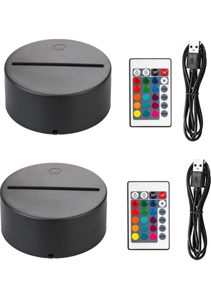 Dokunmatik Beyaz Akrilik LED Gece Lambası USB 3D Masa Lambası Tutucu Uzaktan Controltouch Anahtarı Düğün Festivali Ev Yatak Odası Dekorasyon Için (Yurt Dışından)