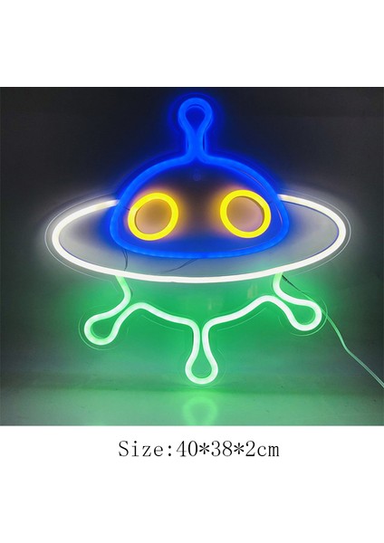 Uzay Gemisi LED Neon Işık Burcu Noel Baba Iyi Vibes USB Powered Çan Melek Duvar Asılı LED Neon Işıkları Oyun Odası Parti Duvar Dekor Için (Yurt Dışından)