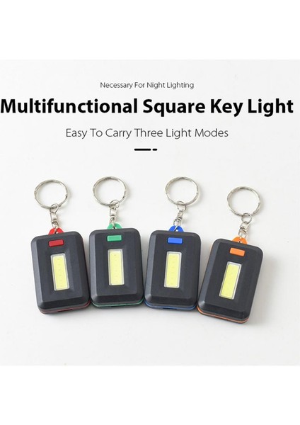 Yeşil Çok Fonksiyonlu Mini Cob LED Anahtarlık El Feneri Taşınabilir Mini El Feneri Acil Durum Lambaları Açık Kamp Balıkçılık Tırmanma Işık (Yurt Dışından)