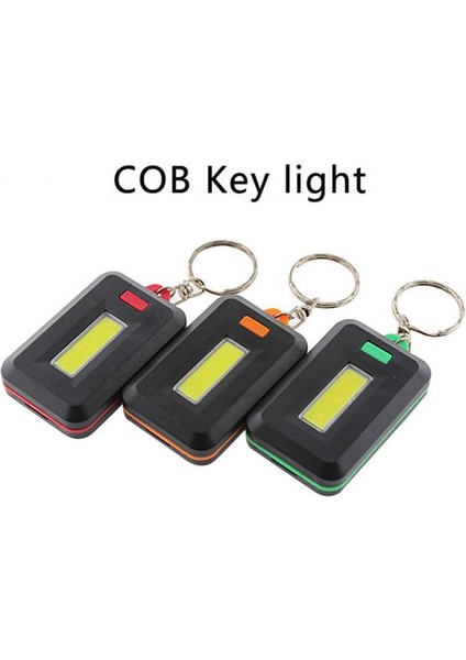 Yeşil Çok Fonksiyonlu Mini Cob LED Anahtarlık El Feneri Taşınabilir Mini El Feneri Acil Durum Lambaları Açık Kamp Balıkçılık Tırmanma Işık (Yurt Dışından)