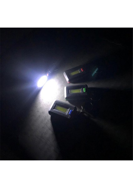 Yeşil Çok Fonksiyonlu Mini Cob LED Anahtarlık El Feneri Taşınabilir Mini El Feneri Acil Durum Lambaları Açık Kamp Balıkçılık Tırmanma Işık (Yurt Dışından)