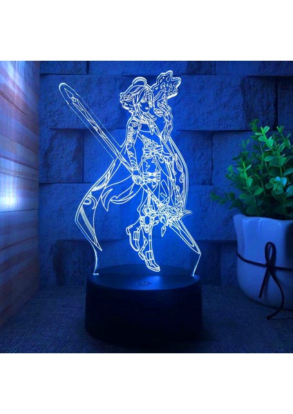 No.17 Tarzı No.11 Boyutu 3D Akrilik LED Gece Lambası Ge Etki Anime Figürleri Modeli Hu Tao Lamba Rgb Dokunmatik Dekoratif Masa Lambası Noel Yeni Yıl Hediyeleri (Yurt Dışından)