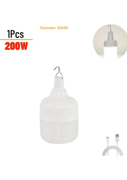 1 Bilgisayar 1-Ortable Acil Durum Işıkları LED Açık Çadır Lambası Mobil LED Lamba Ampuller Kamp Aydınlatma Veranda Sundurma Bahçe USB Işık (Yurt Dışından)