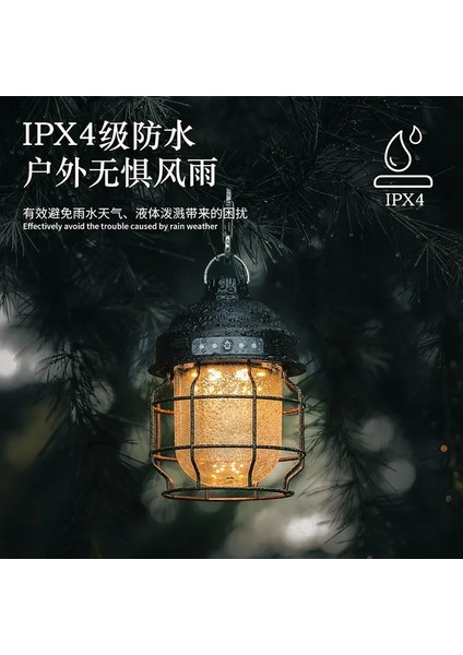 B Mini Vintage Metal Asılı Fenerler Ah Pil Sıcak Işık LED Kamp Fener Şarj Edilebilir Hafif Çadır Işık Açık (Yurt Dışından) modelleri