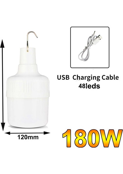 180W Açık USB Şarj Edilebilir Mobil LED Lamba Ampuller Acil Durum Işığı Taşınabilir Bağlantı Kamp Işıkları Ev Dekor Gece Lambası Sıcak Satış (Yurt Dışından)