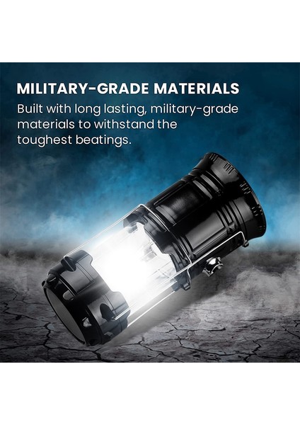 Kırmızı Güneş LED Kamp Lambası USB Şarj Edilebilir Dış Mekan El Feneri Aydınlatma Çadır Acil Gece Fener Su Geçirmez Işık Projektör (Yurt Dışından) fırsatları