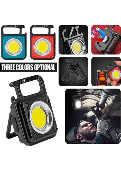 KIRMIZI-500MA-3MODES Açık Kamp Yürüyüş Mini El Feneri Anahtarlık Şarj Edilebilir Cob Işık Su Geçirmez Taşınabilir LED Çalışma Işıkları (Yurt Dışından) indirimleri