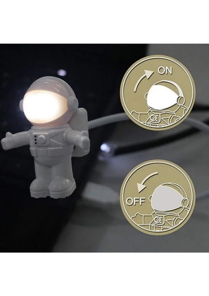 No.9 Boyutu USB Astronot LED Işık Yaratıcı Uzay Adam Kitap Işık Fişi Yatak Odası Gece Lambası Taşınabilir Okuma Masası Lambaları Mini Gece Işıkları (Yurt Dışından)