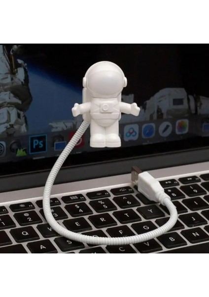 No.9 Boyutu USB Astronot LED Işık Yaratıcı Uzay Adam Kitap Işık Fişi Yatak Odası Gece Lambası Taşınabilir Okuma Masası Lambaları Mini Gece Işıkları (Yurt Dışından)